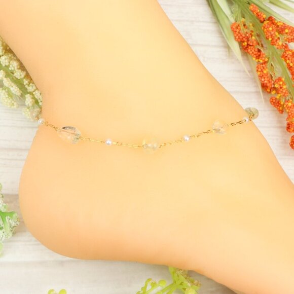 "Handmade Anklet – Elegant & Delicate Jewelry for Women | UNVRC1703 - Picture 7 of 10